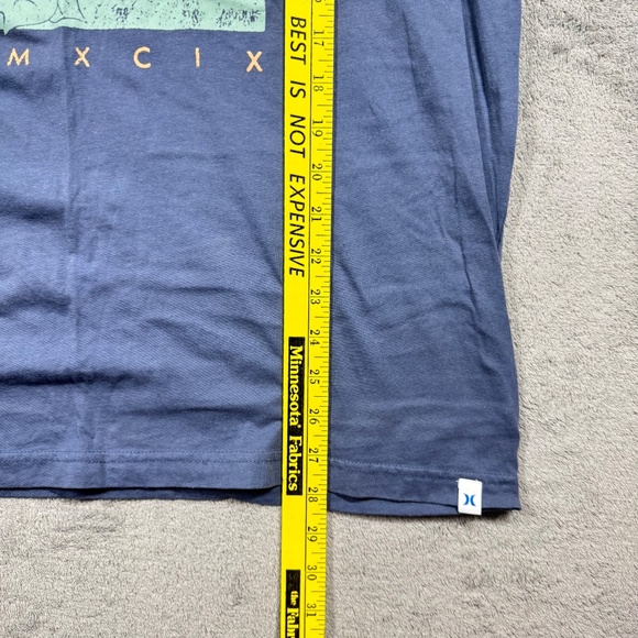 Hurley Men’s XL Blue Graphic Tee Palm Tree Sunset Beach Surf Cotton Shirt - Picture 13 of 13